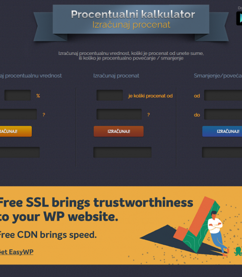 Izracunaj procenat - procentualni kalkulator 3